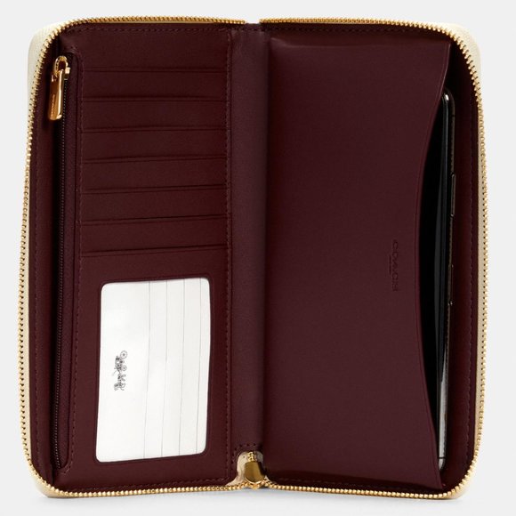 🎁Coach Large Phone Wallet In Signature Jacquard - Picture 2 of 2